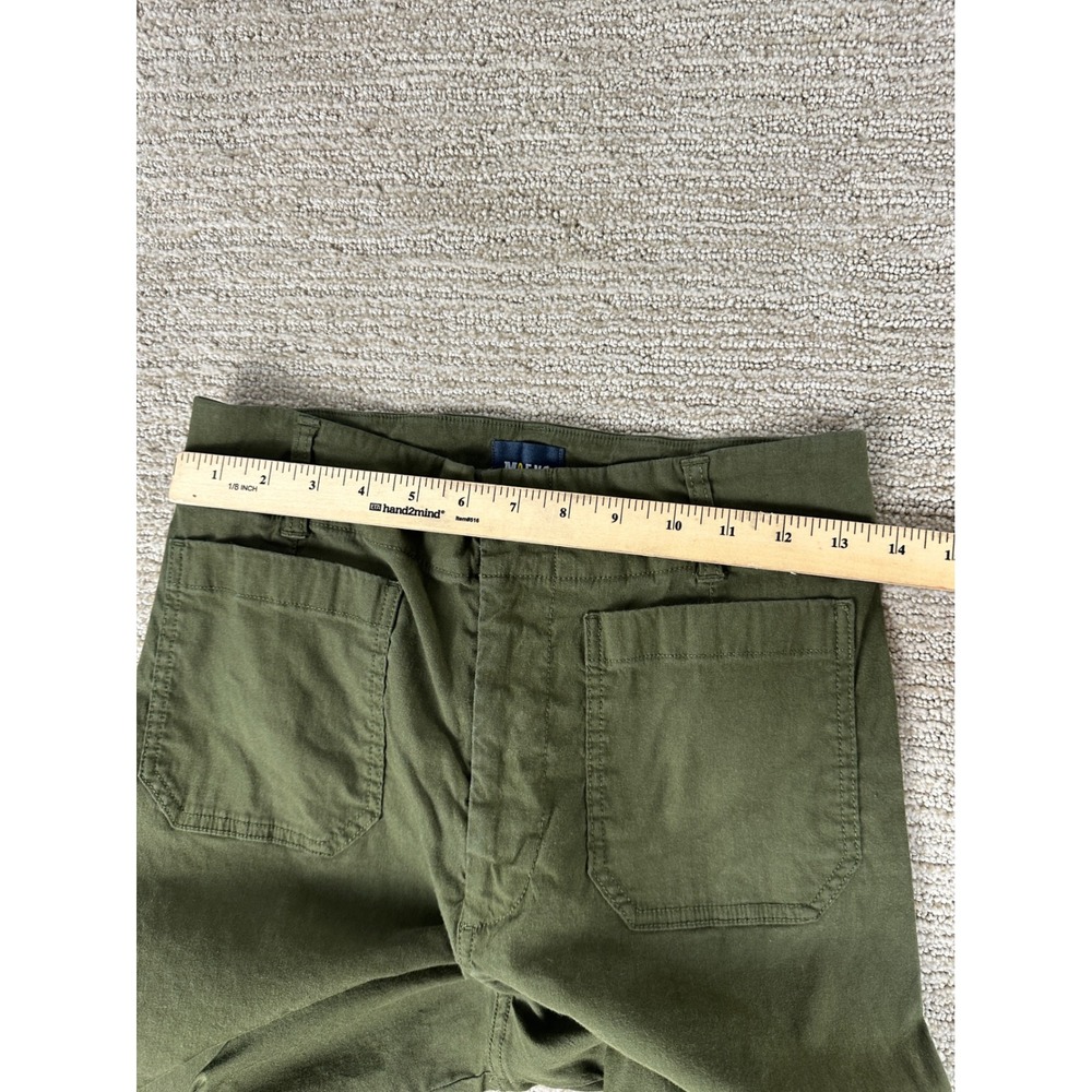 Maeve by Anthropologie The Colette Wide Leg Pants Green Linen Blend Size 28 - Picture 6 of 11